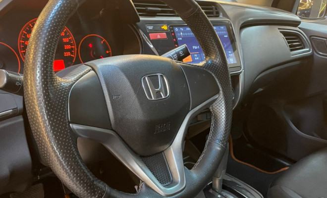 Honda CITY Sedan LX 1.5 Aut. 2015 Flex  C/Multimidia  e camera de ré-7