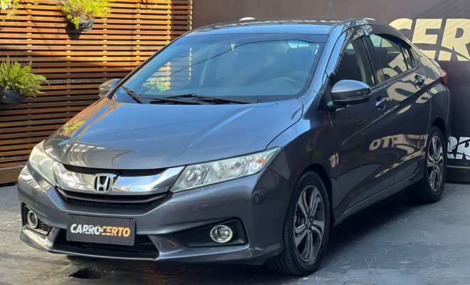Honda CITY Sedan LX 1.5 Aut. 2015 Flex  C/Multimidia  e camera de ré-0