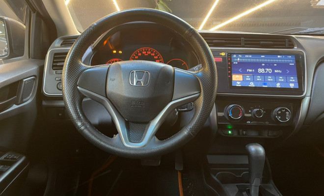 Honda CITY Sedan LX 1.5 Aut. 2015 Flex  C/Multimidia  e camera de ré-5