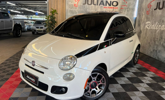 Fiat 500 Sport Air 1.4 Mec. 2012 - Super Completo/Leilão-0