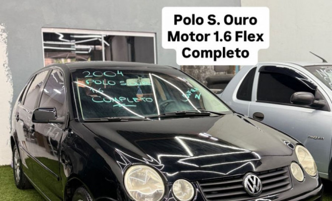 VW - VolksWagen Polo 1.6 Mi/ S.Ouro 1.6Mi 101cv 8V 5p 2004 Gasolina-0