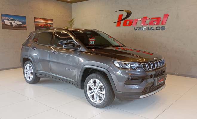 Jeep COMPASS LONG. T270 1.3 TB 4x2 Flex Aut. 2022 Flex C/IPVA 2026 PAGO TETO SOLAR-0