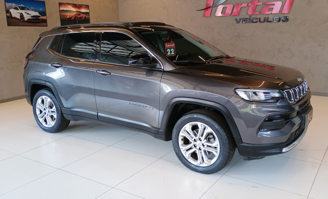 Jeep COMPASS LONG. T270 1.3 TB 4x2 Flex Aut. 2022 Flex C/IPVA 2026 PAGO TETO SOLAR-0