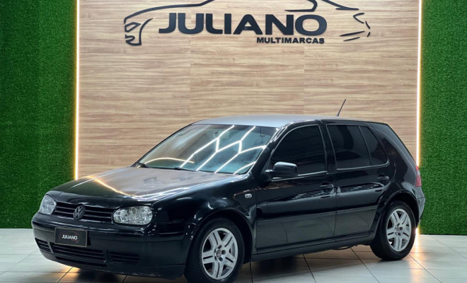 REPASSE - VW - VolksWagen Golf 1.6Mi/ 1.6Mi Gener./Black & Silver 2004 Gasolina-0