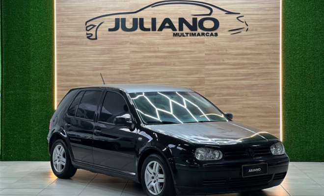 REPASSE - VW - VolksWagen Golf 1.6Mi/ 1.6Mi Gener./Black & Silver 2004 Gasolina