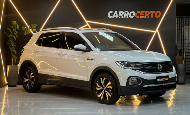 VW - VolksWagen T-Cross Hig. 250 TSI 1.4  Aut 2021 Flex  C/TETO SOLAR