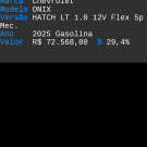 GM - Chevrolet ONIX HATCH LT 1.0 12V Flex 5p Mec. 2025 Flex-9