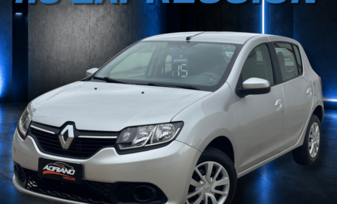 Sandero Expression 1.0 2015 – Baixa KM e Super Conservado!-16