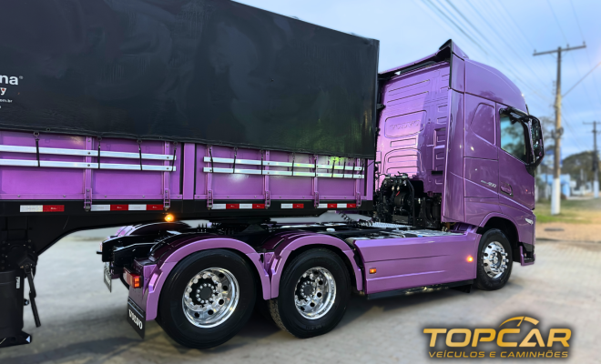 VOLVO FH-460 GLOBETROTTER 6X2 Euro 6 + Carreta GUERRA 4 Eixo - ANO 2024 - GRANELEIRA-4