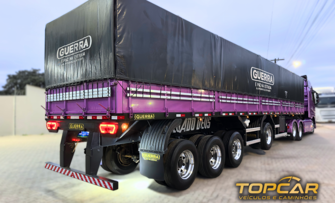VOLVO FH-460 GLOBETROTTER 6X2 Euro 6 + Carreta GUERRA 4 Eixo - ANO 2024 - GRANELEIRA-7