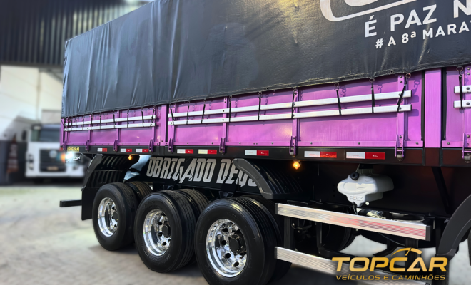 VOLVO FH-460 GLOBETROTTER 6X2 Euro 6 + Carreta GUERRA 4 Eixo - ANO 2024 - GRANELEIRA-10