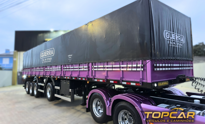 VOLVO FH-460 GLOBETROTTER 6X2 Euro 6 + Carreta GUERRA 4 Eixo - ANO 2024 - GRANELEIRA-8