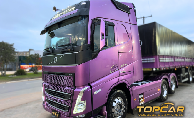 VOLVO FH-460 GLOBETROTTER 6X2 Euro 6 + Carreta GUERRA 4 Eixo - ANO 2024 - GRANELEIRA-3