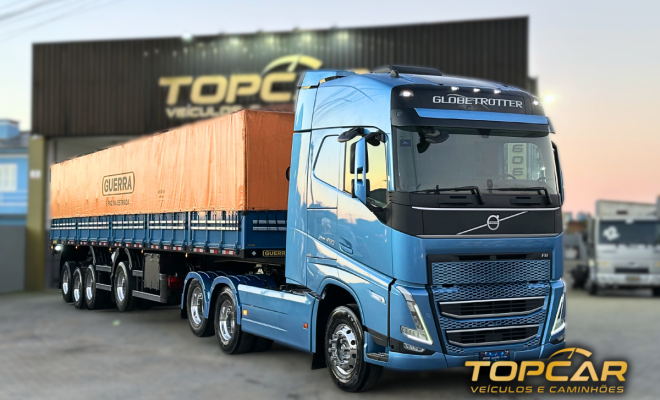 VOLVO FH-460 GLOBETROTTER 6X2 EURO 6 ANO 2024 + CARRETA GUERRA 4 EIXO - 2025 GRANELEIRA