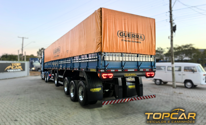 VOLVO FH-460 GLOBETROTTER 6X2 EURO 6 ANO 2024 + CARRETA GUERRA 4 EIXO - 2025 GRANELEIRA-6