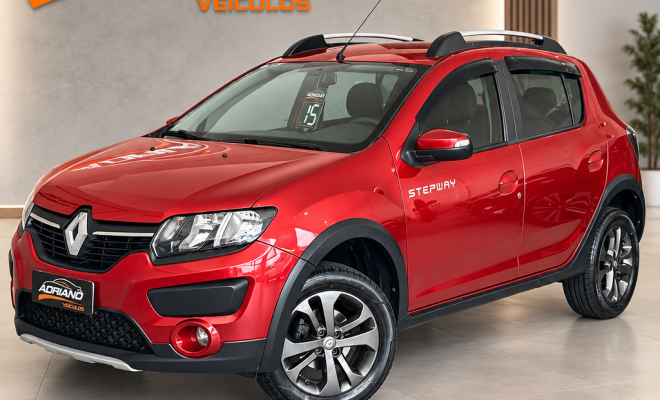 SANDERO STEPWAY 1.6 2015 - Só 81 Mil Km, Completo e com Pneus Novos!